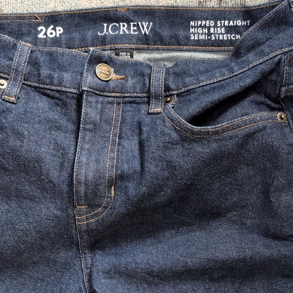 J. Crew Dark Blue Straight Jeans - Picture 2 of 4
